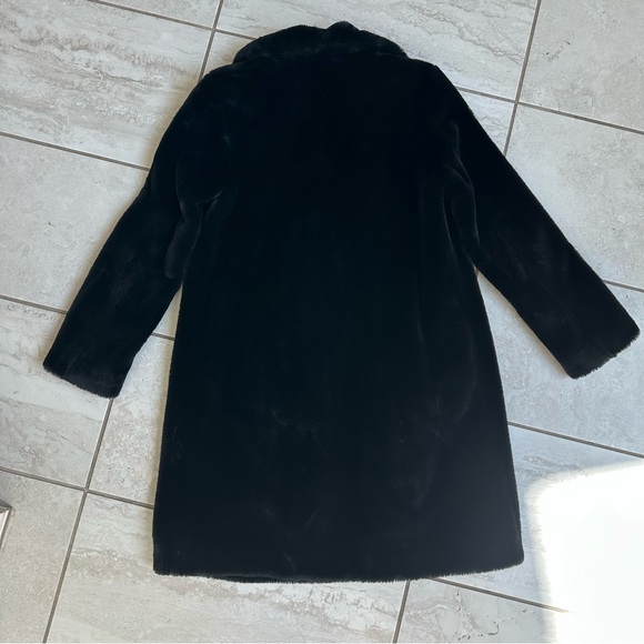7 For All Mankind Faux Fur Coat, Black, XS - Picture 3 of 8